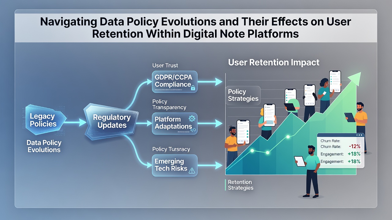 Navigating Data Policy Evolutions and Their Effects on User Retention Within Digital Note Platforms