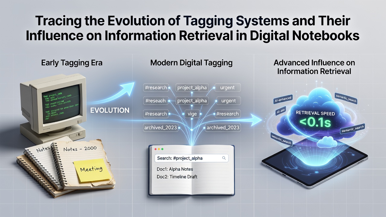Tracing the Evolution of Tagging Systems and Their Influence on Information Retrieval in Digital Notebooks